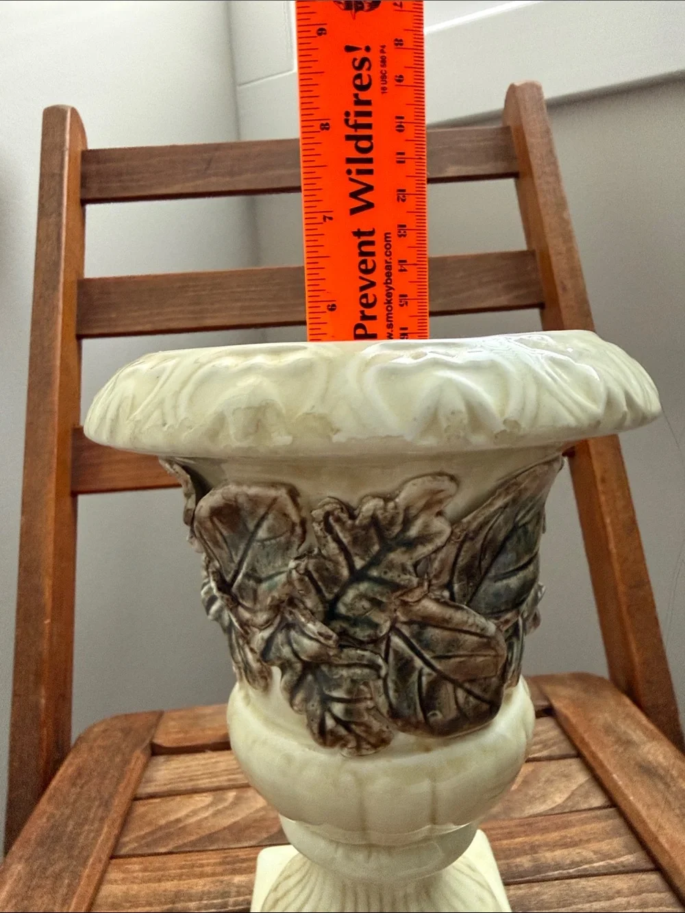 Vintage Napco Floral Pedestal Urn Planter